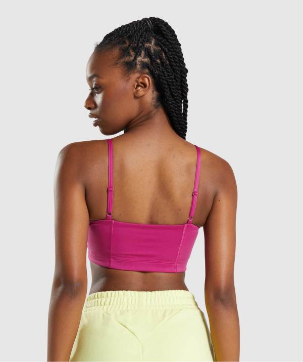 Damske Športové Podprsenky Gymshark Bandeau Ruzove | XW8296435
